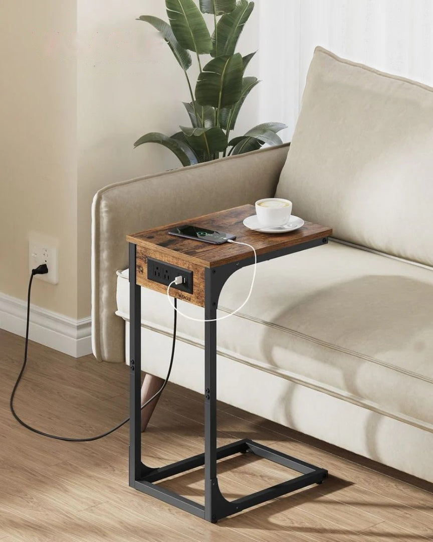 C-Shaped Side Table With Charging Station And USB Ports – product view 11 | Ridgefield Furniture