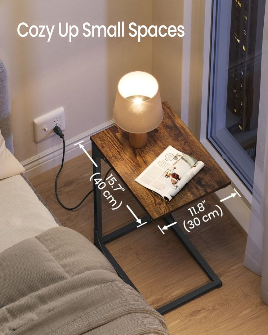 C-Shaped Side Table With Charging Station And USB Ports – product view 13 | Ridgefield Furniture
