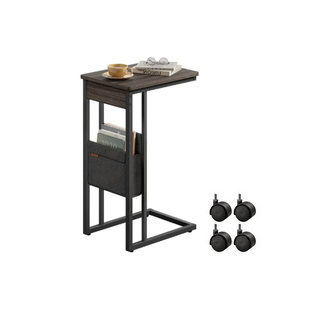 C-Shaped Side Table with Charging Station for Sofa or Bed – product view 4 | Ridgefield Furniture