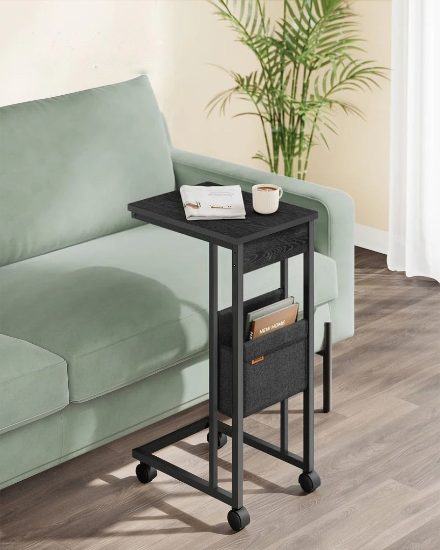C-Shaped Side Table with Charging Station for Sofa or Bed – product view 13 | Ridgefield Furniture