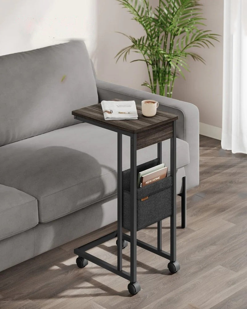 C-Shaped Side Table with Charging Station for Sofa or Bed – product view 22 | Ridgefield Furniture