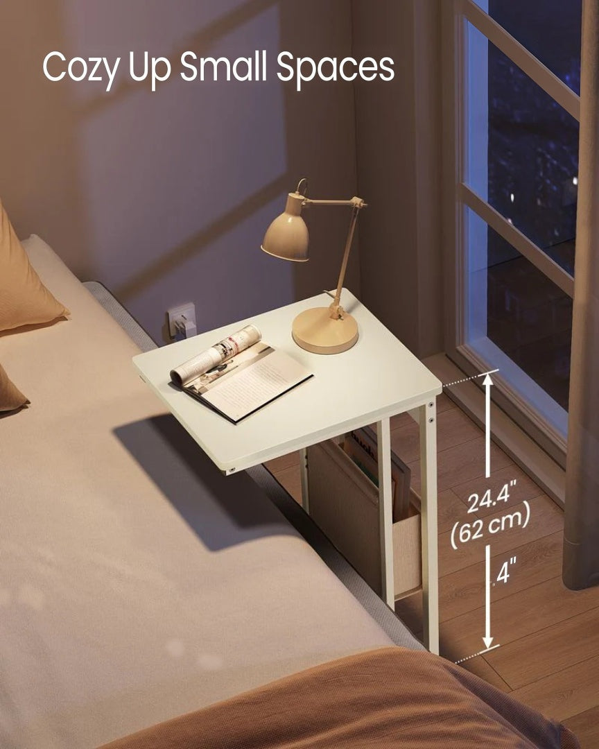 C-Shaped Side Table with Charging Station for Sofa or Bed – product view 25 | Ridgefield Furniture