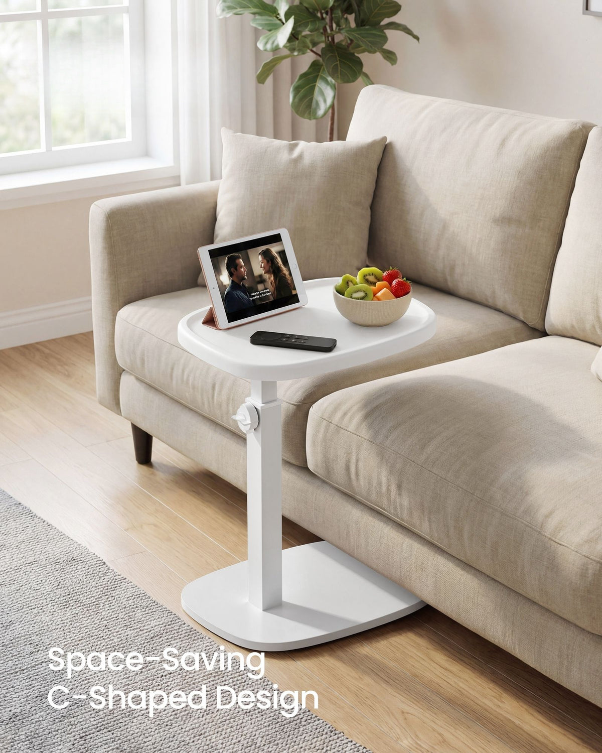 C Shaped Sofa Side Table With Adjustable Height, Couch And Bedside Table - product photo 14