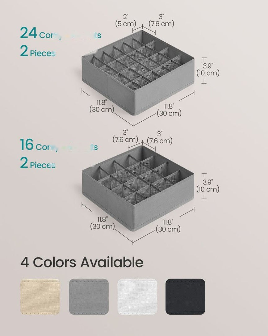 Closet Drawer Organizers Set Of 4 Or 6 For Underwear – product view 9 | Ridgefield Furniture