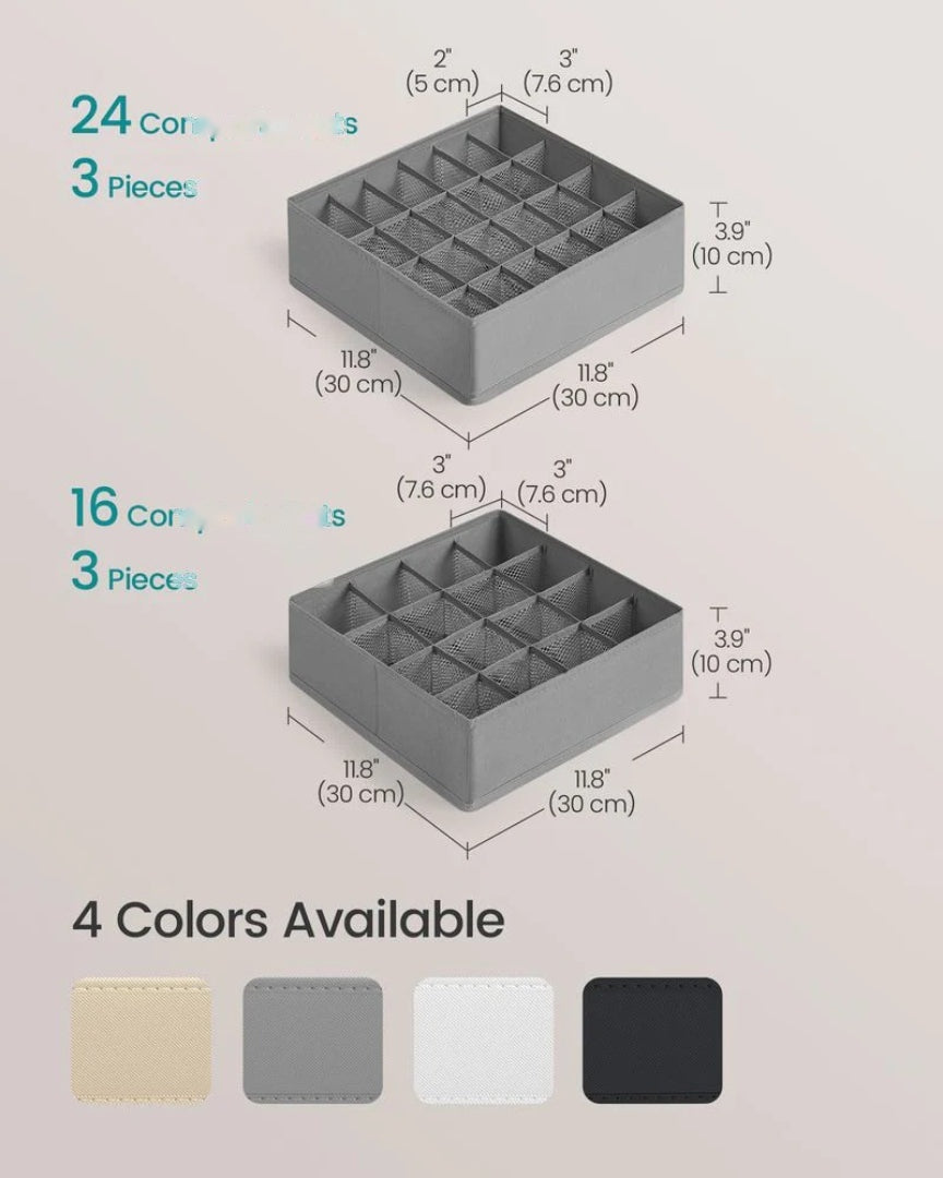 Closet Drawer Organizers Set Of 4 Or 6 For Underwear – product view 12 | Ridgefield Furniture