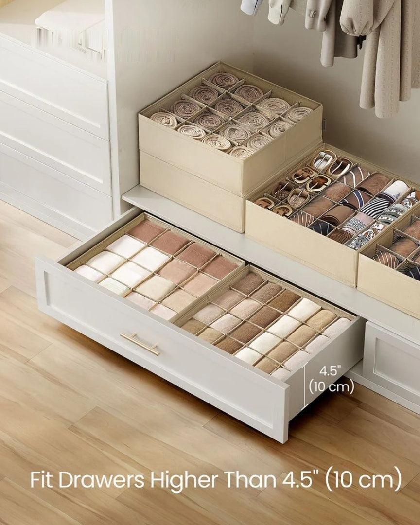 Closet Drawer Organizers Set Of 4 Or 6 For Underwear – product view 13 | Ridgefield Furniture