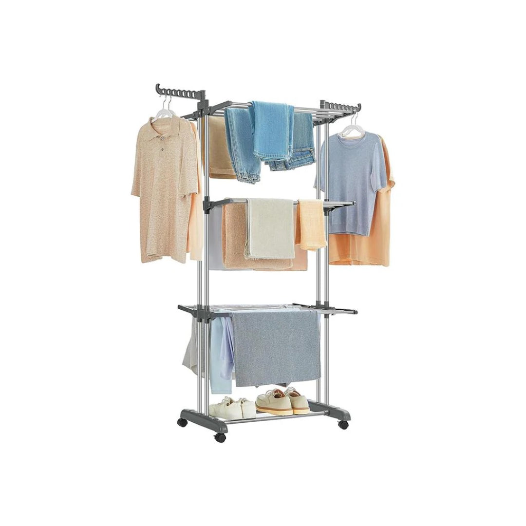 Clothes Drying Rack 4-Tier Foldable Laundry Stand 67.7in High – product view 1 | Ridgefield Furniture