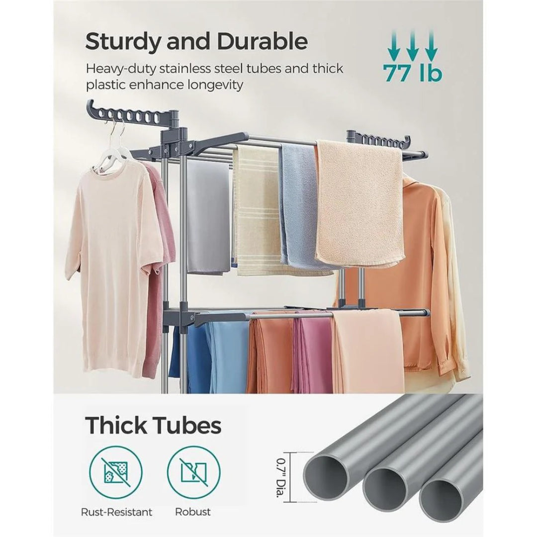 Clothes Drying Rack 4-Tier Foldable Laundry Stand 67.7in High – product view 6 | Ridgefield Furniture