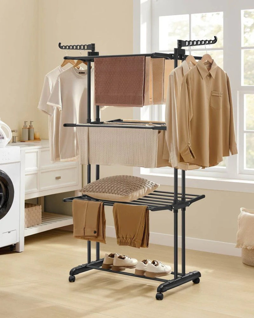 Clothes Drying Rack 4-Tier Foldable Laundry Stand 67.7in High – product view 12 | Ridgefield Furniture