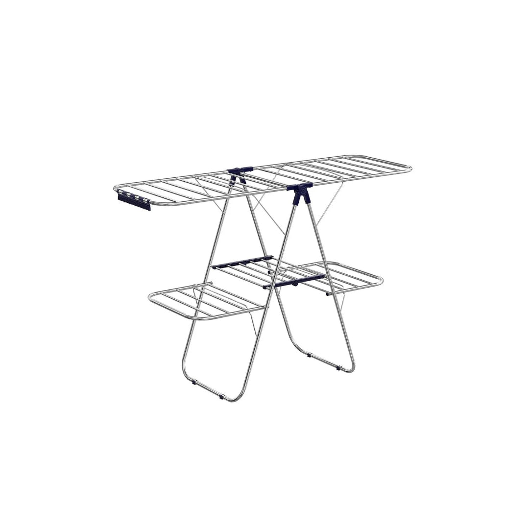 Clothes Drying Rack Foldable 2-Level With Adjustable Wings 67.3in – product view 2 | Ridgefield Furniture