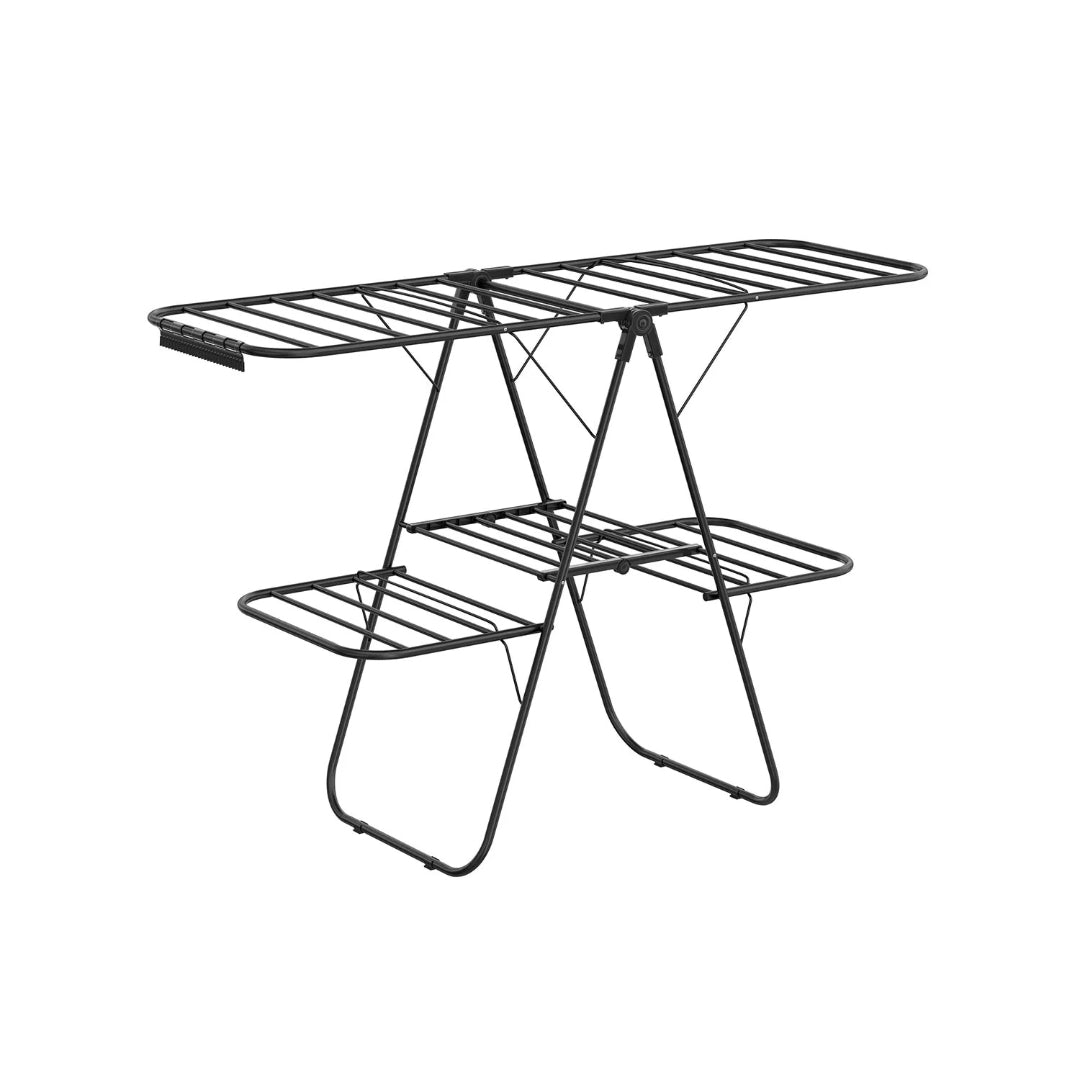 Clothes Drying Rack Foldable 2-Level With Adjustable Wings 67.3in – product view 3 | Ridgefield Furniture