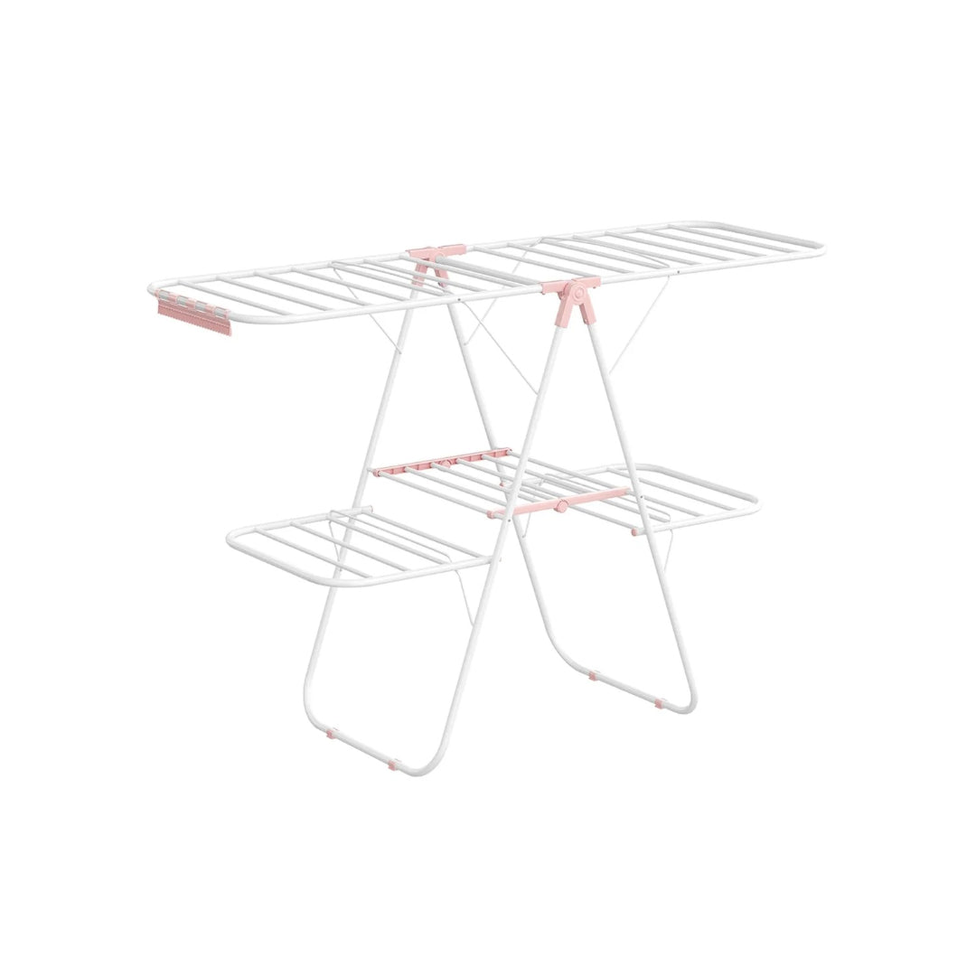 Clothes Drying Rack Foldable 2-Level With Adjustable Wings 67.3in – product view 6 | Ridgefield Furniture