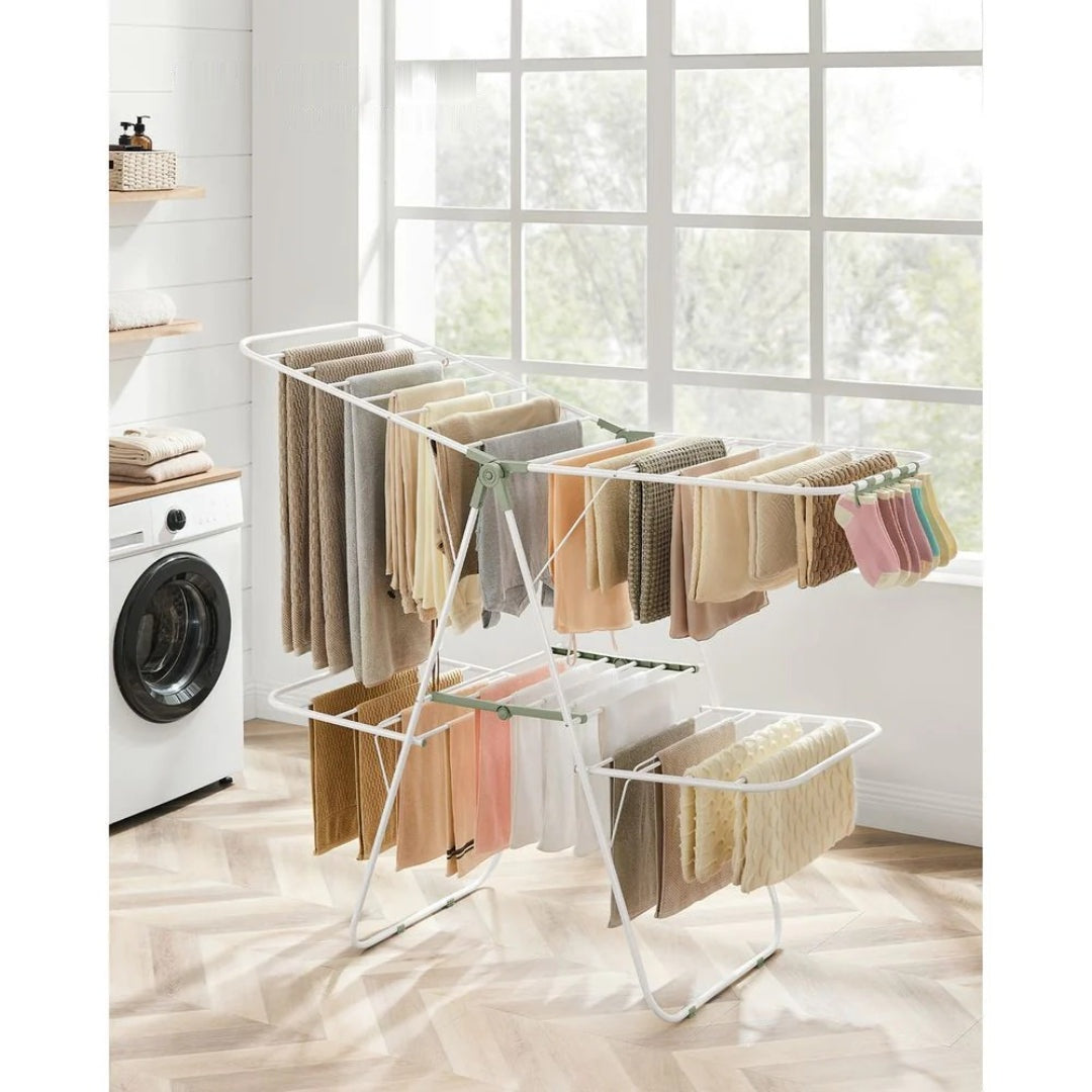 Clothes Drying Rack Foldable 2-Level With Adjustable Wings 67.3in – product view 15 | Ridgefield Furniture
