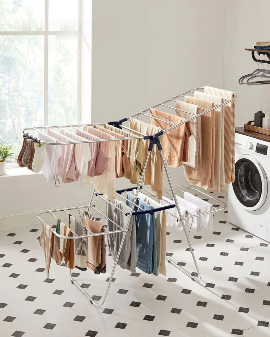 Clothes Drying Rack Foldable 2-Level With Adjustable Wings 67.3in – product view 18 | Ridgefield Furniture