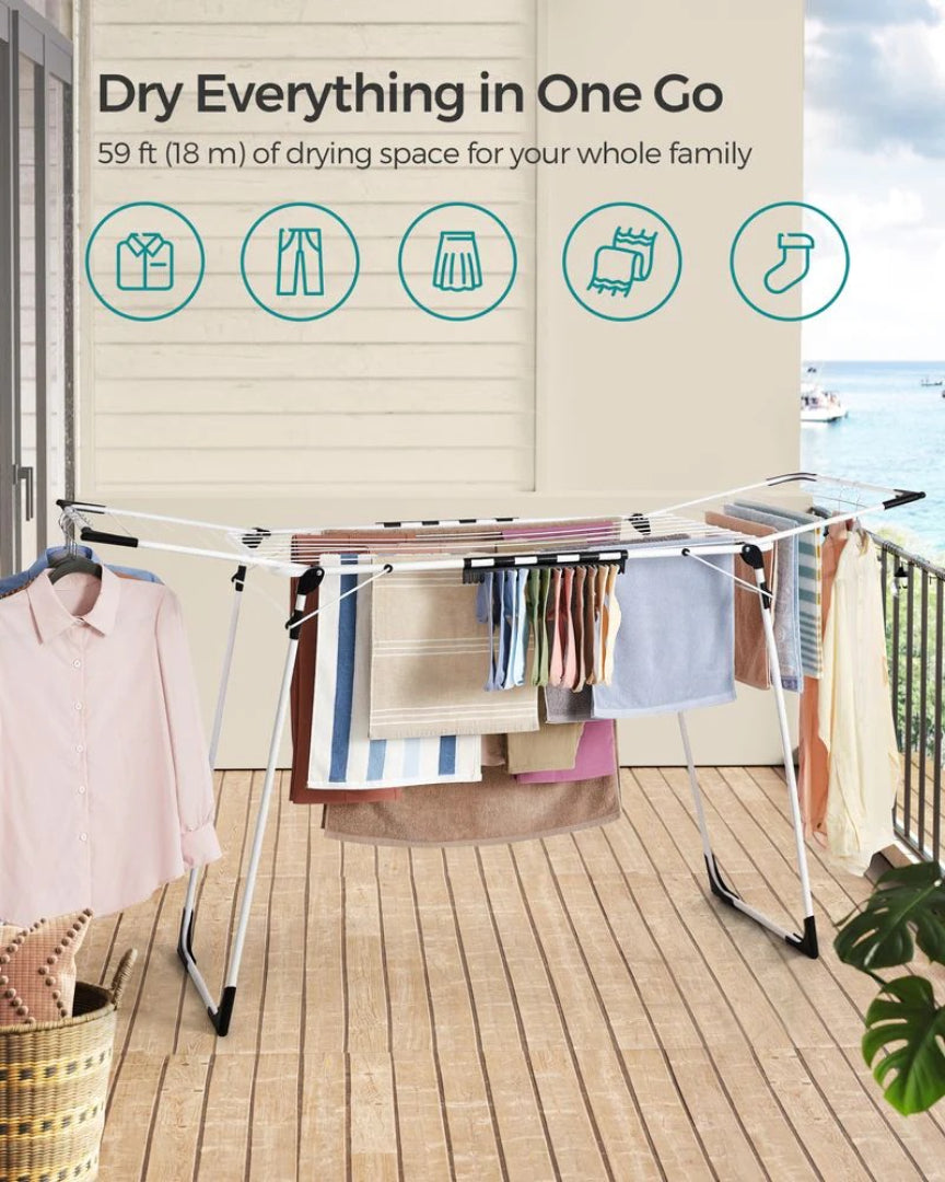 Clothes Drying Rack Foldable Laundry Airer 59ft Drying Space – product view 4 | Ridgefield Furniture