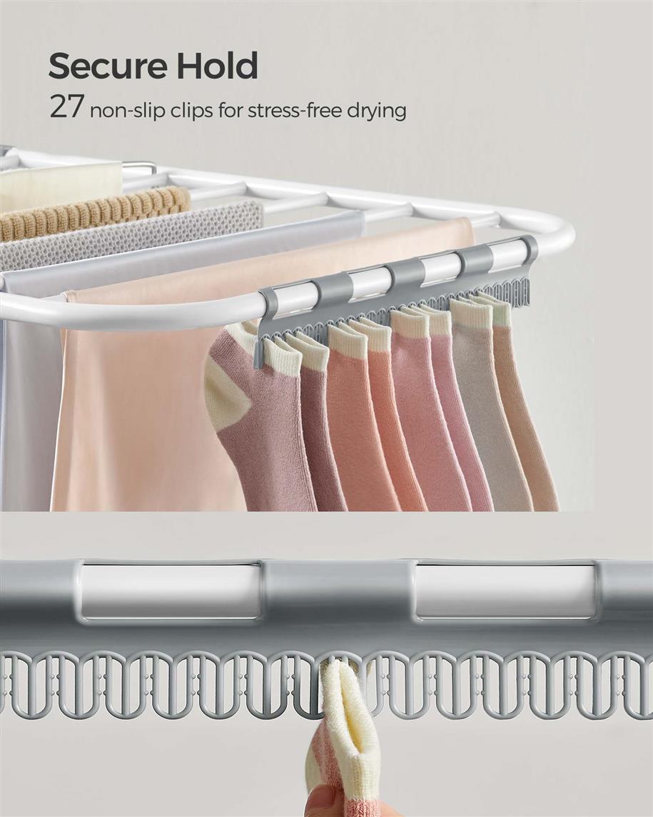 Clothes Drying Rack With Sock Clips - product photo 06