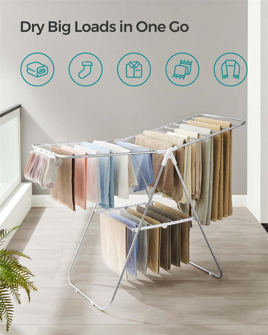 Clothes Drying Rack With Sock Clips - product photo 12