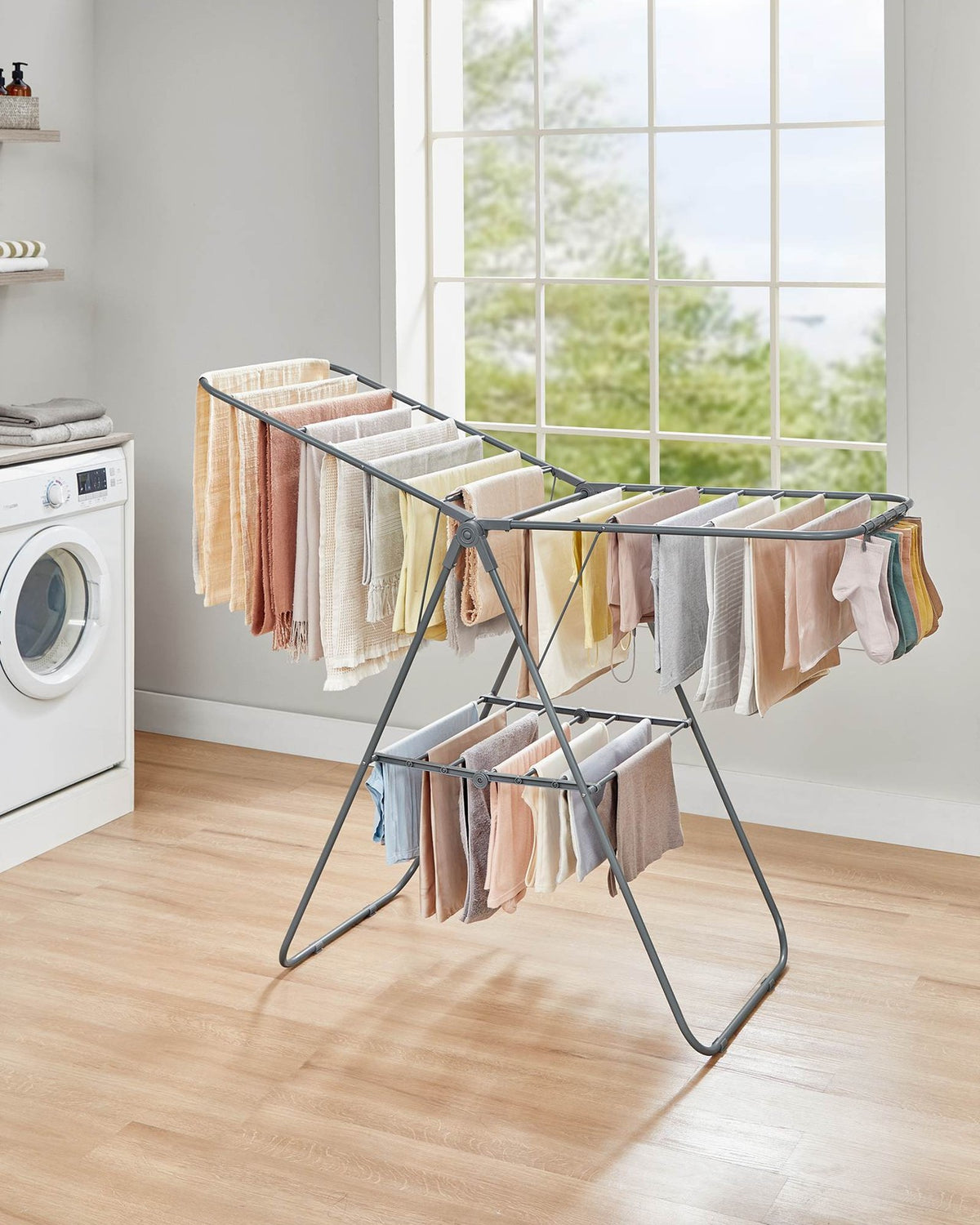 Clothes Drying Rack With Sock Clips - product photo 47