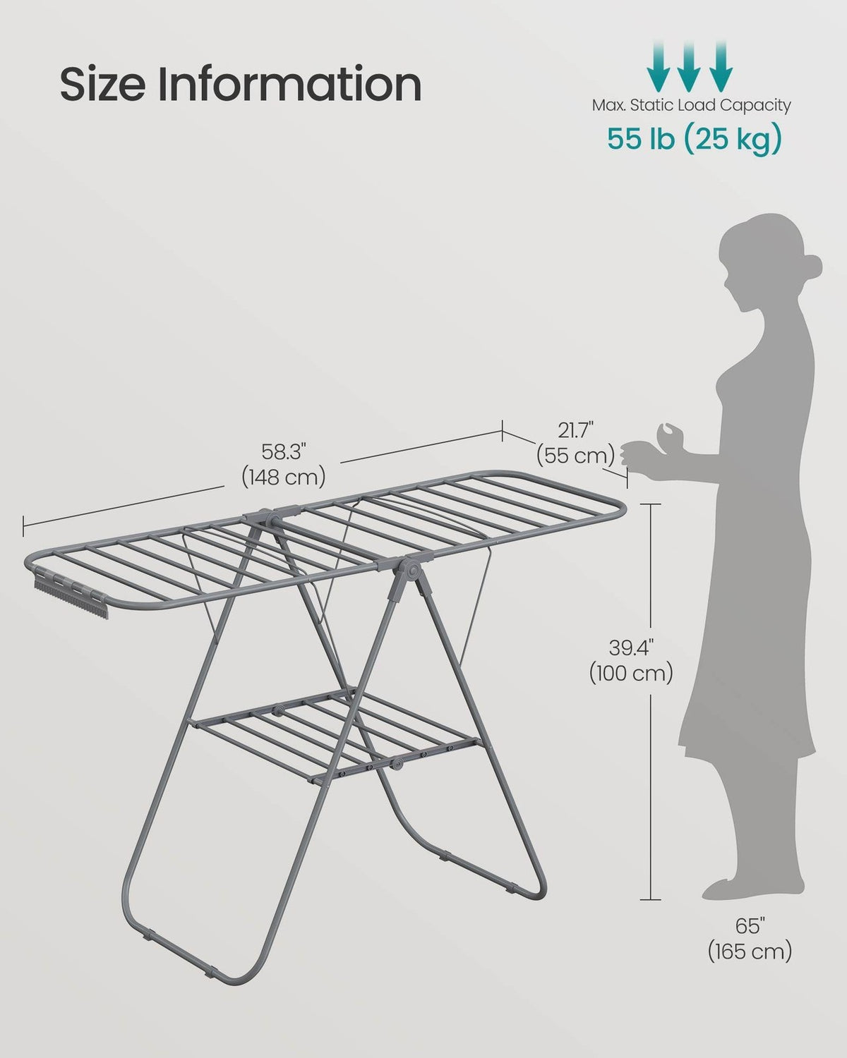 Clothes Drying Rack With Sock Clips - product photo 50