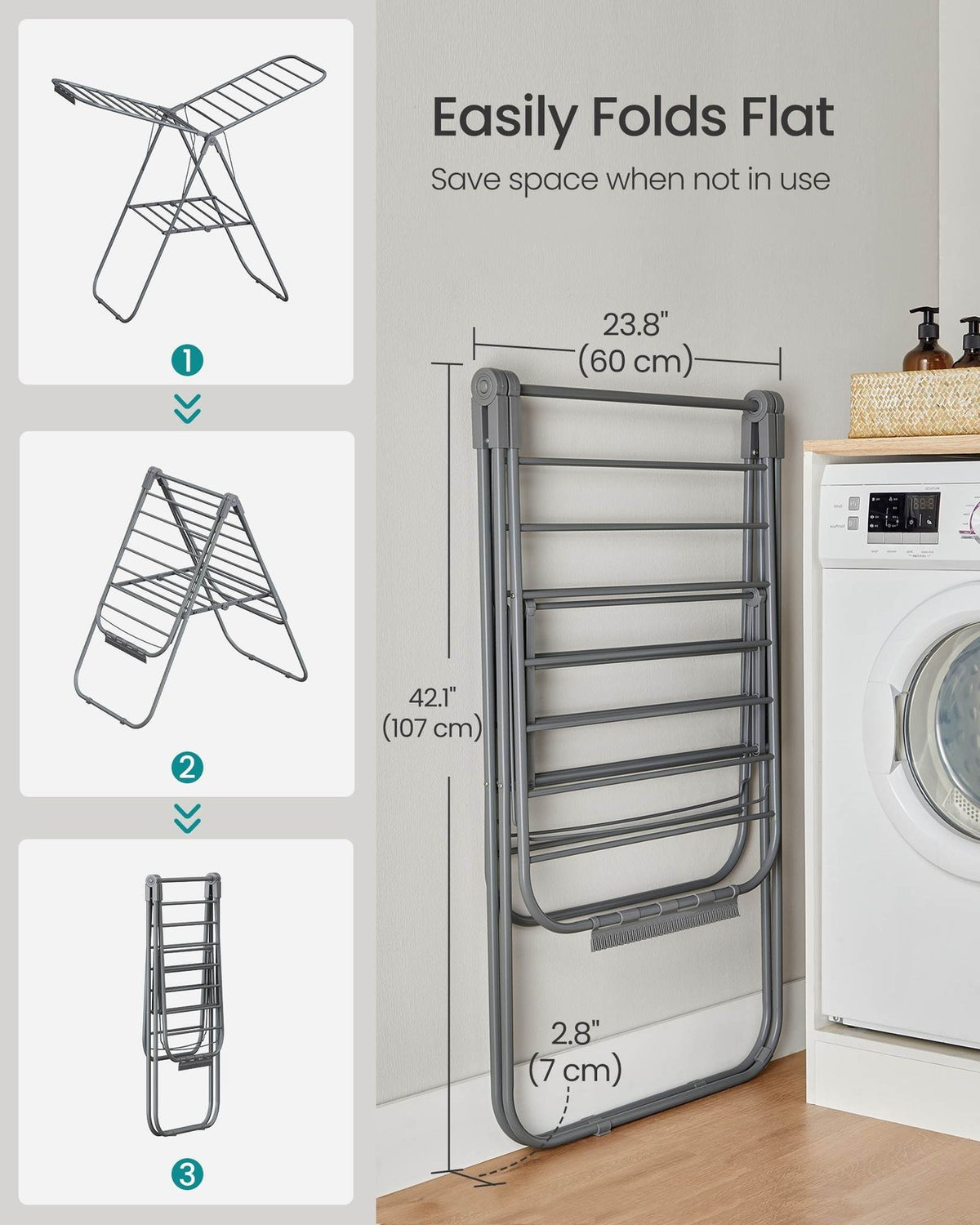 Clothes Drying Rack With Sock Clips - product photo 51