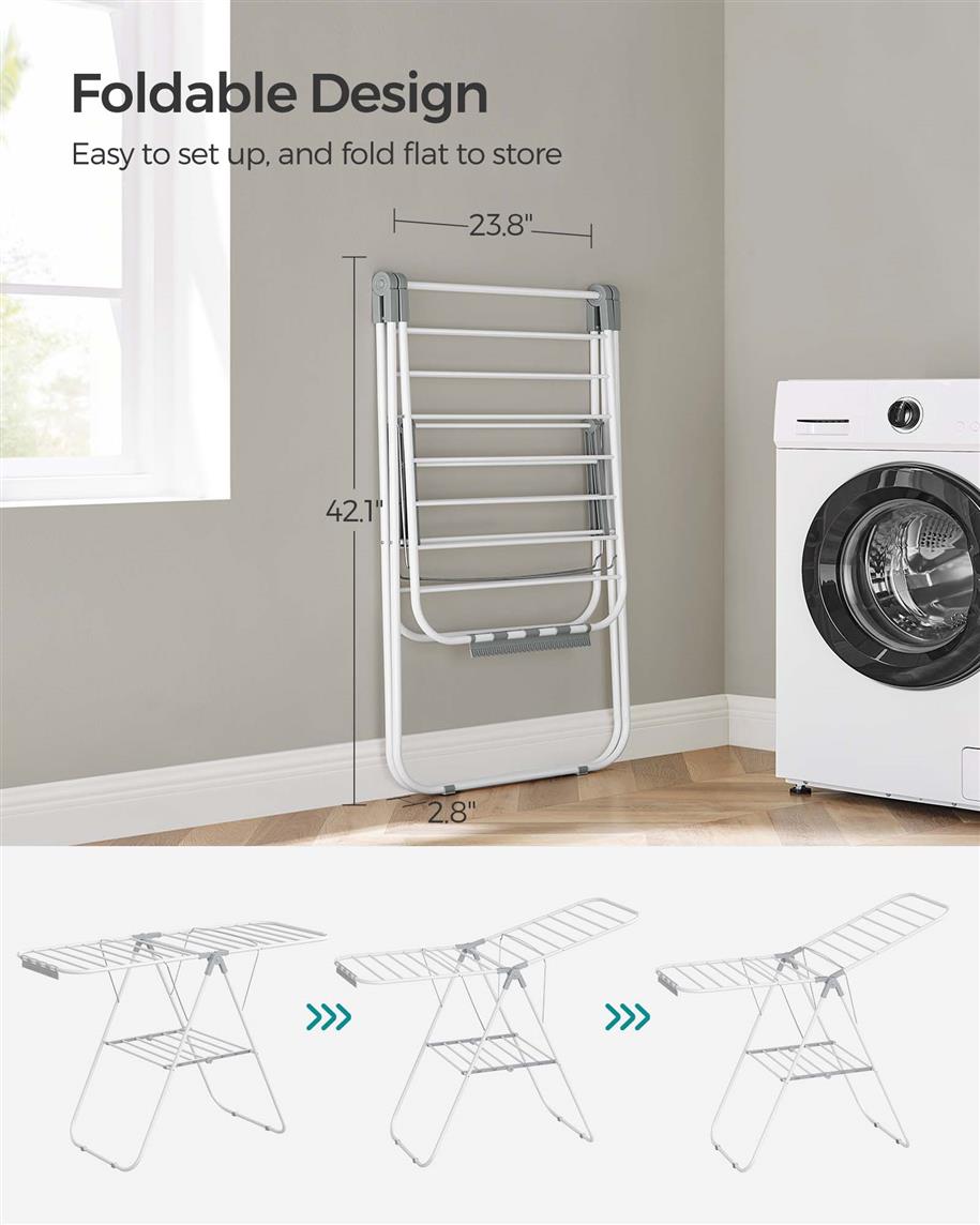 Clothes Drying Rack With Sock Clips - product photo 56