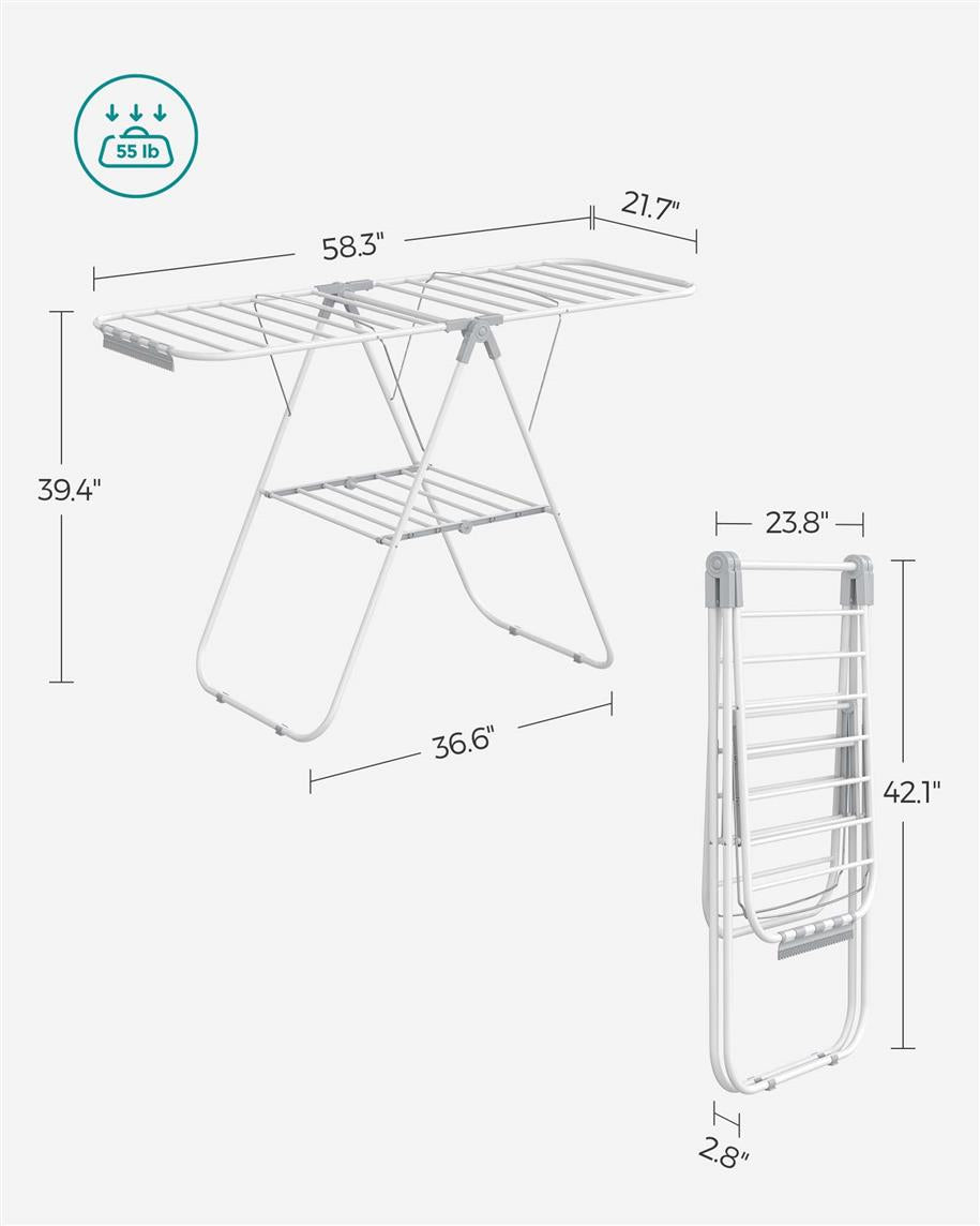 Clothes Drying Rack With Sock Clips - product photo 58