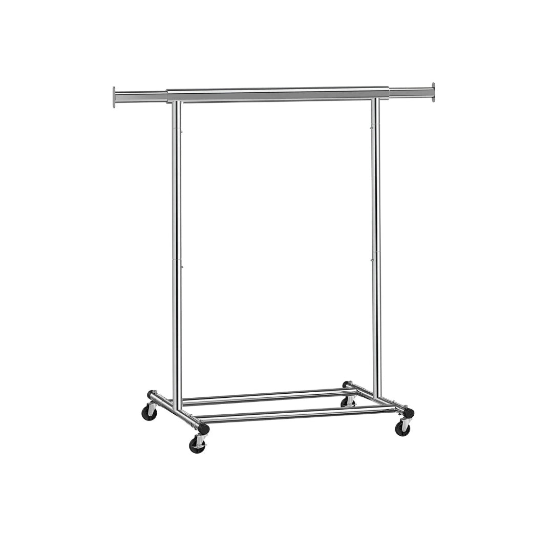 Clothes Rack With Extendable Rail Rolling Garment Rack 36.2-52in – product view 2 | Ridgefield Furniture