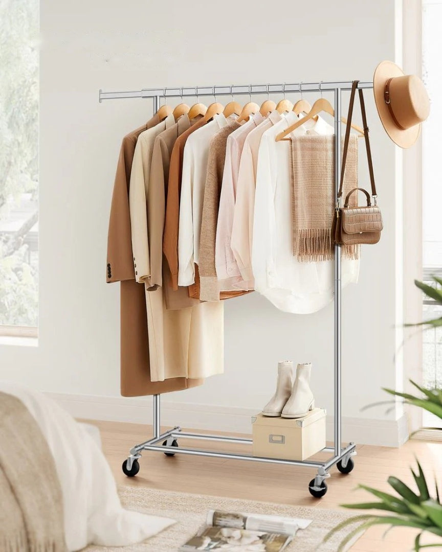Clothes Rack With Extendable Rail Rolling Garment Rack 36.2-52in – product view 9 | Ridgefield Furniture