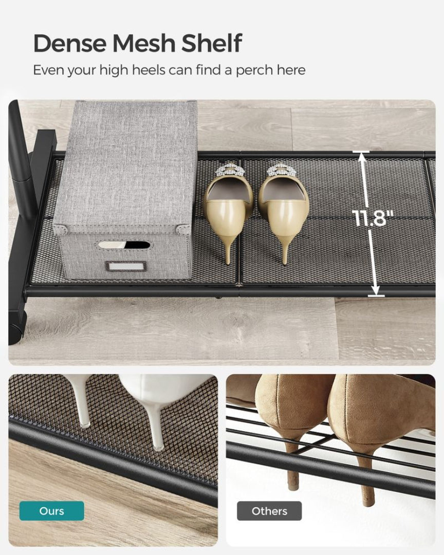 Clothes Rack With Wheels Metal Garment Rack 35.8in Wide – product view 11 | Ridgefield Furniture