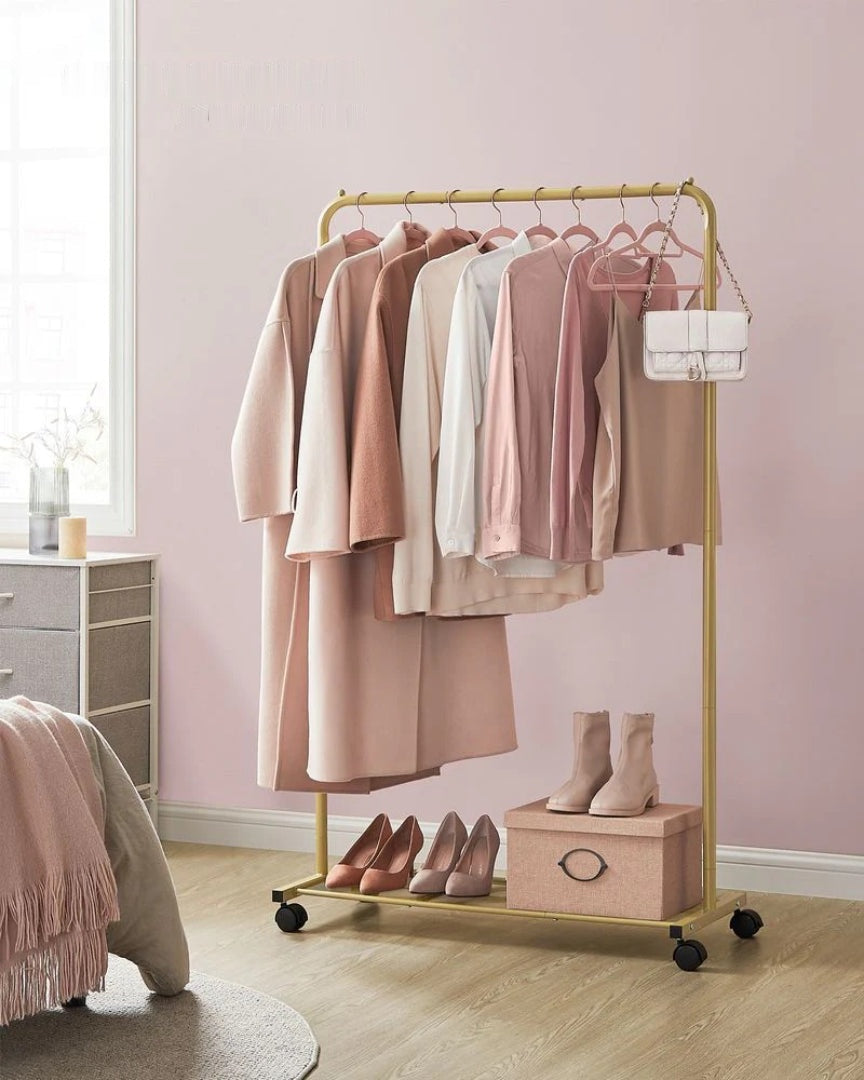 Clothes Rack With Wheels Metal Garment Rack 35.8in Wide – product view 18 | Ridgefield Furniture