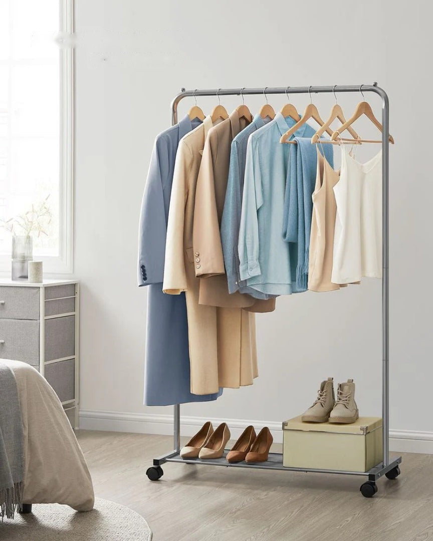 Clothes Rack With Wheels Metal Garment Rack 35.8in Wide – product view 20 | Ridgefield Furniture