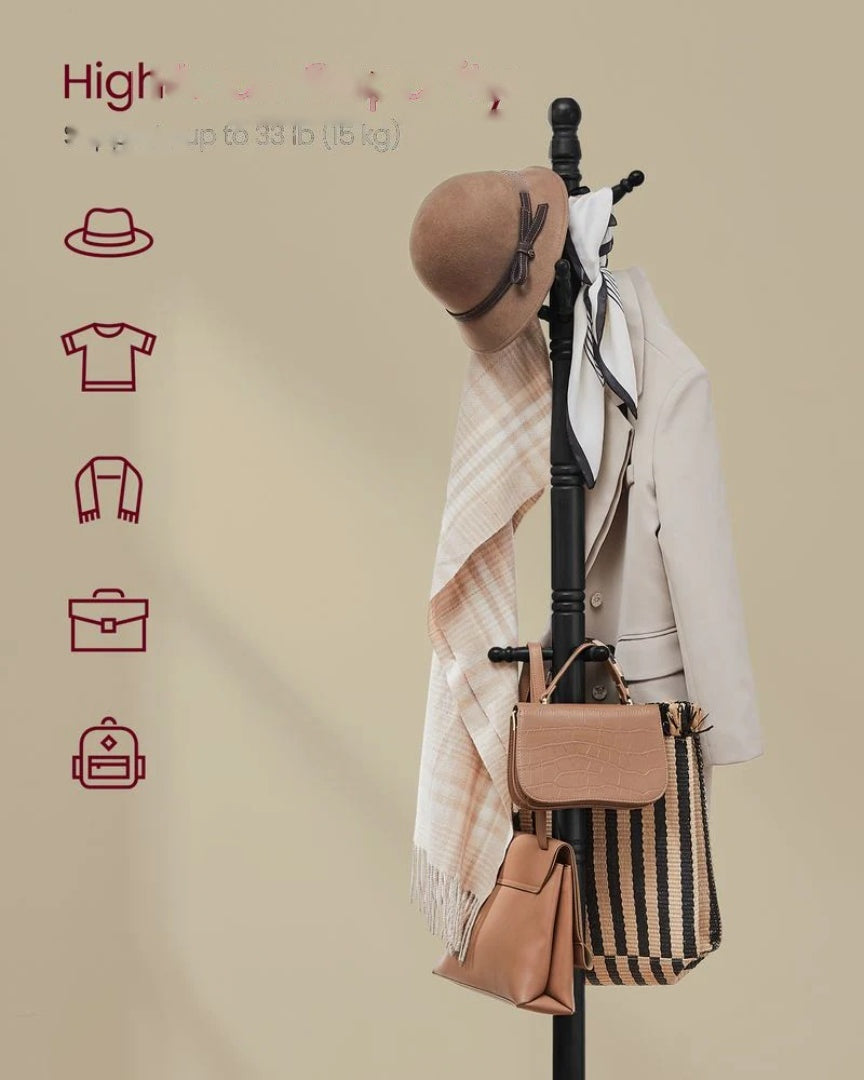 Solid Wood Coat Rack With 10 Hooks – product view 6 | Ridgefield Furniture