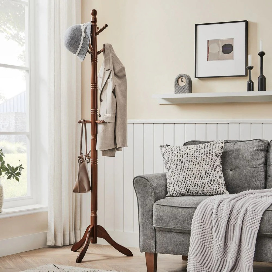 Solid Wood Coat Rack With 10 Hooks – product view 11 | Ridgefield Furniture