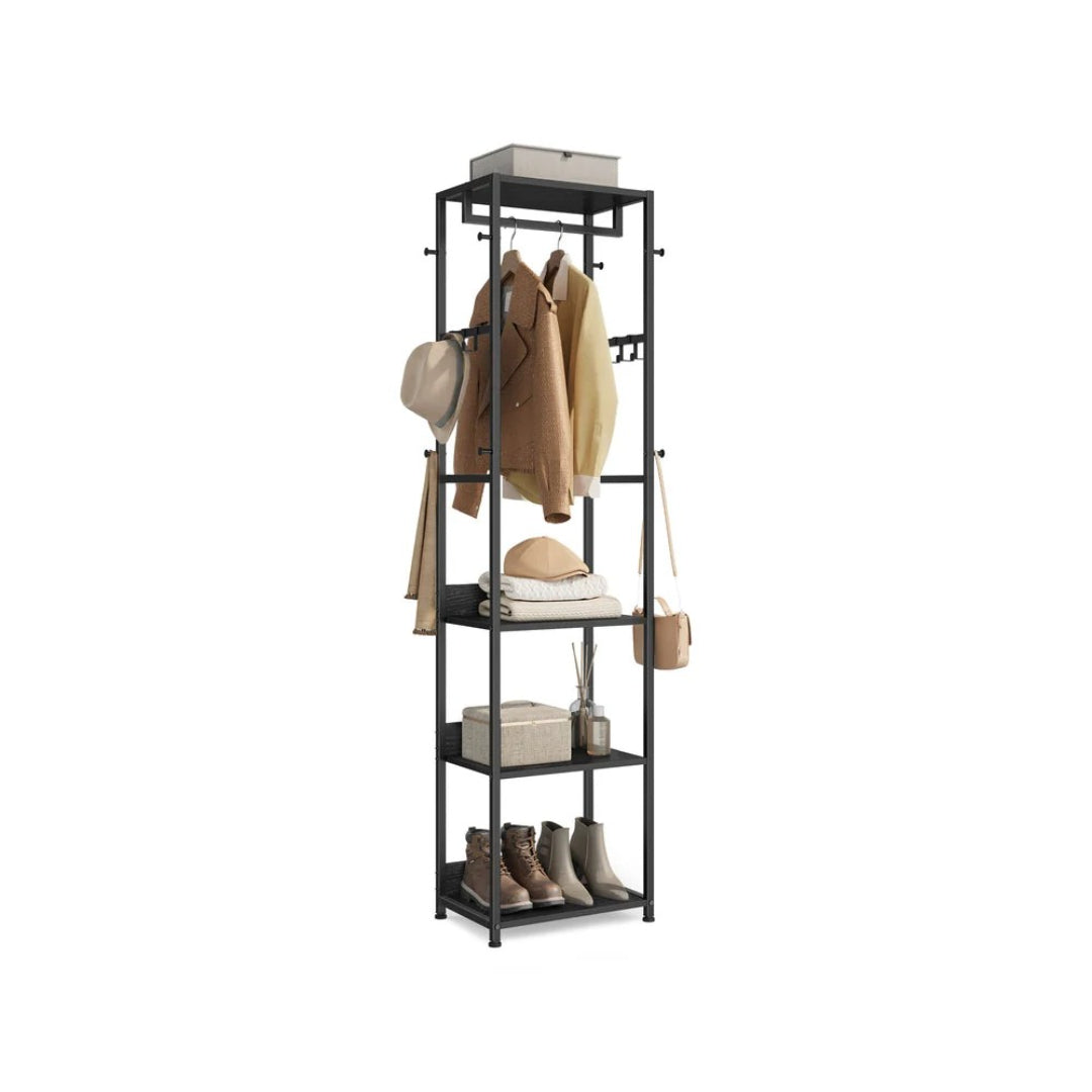 Hall Tree Coat Rack With Shelves – product view 1 | Ridgefield Furniture