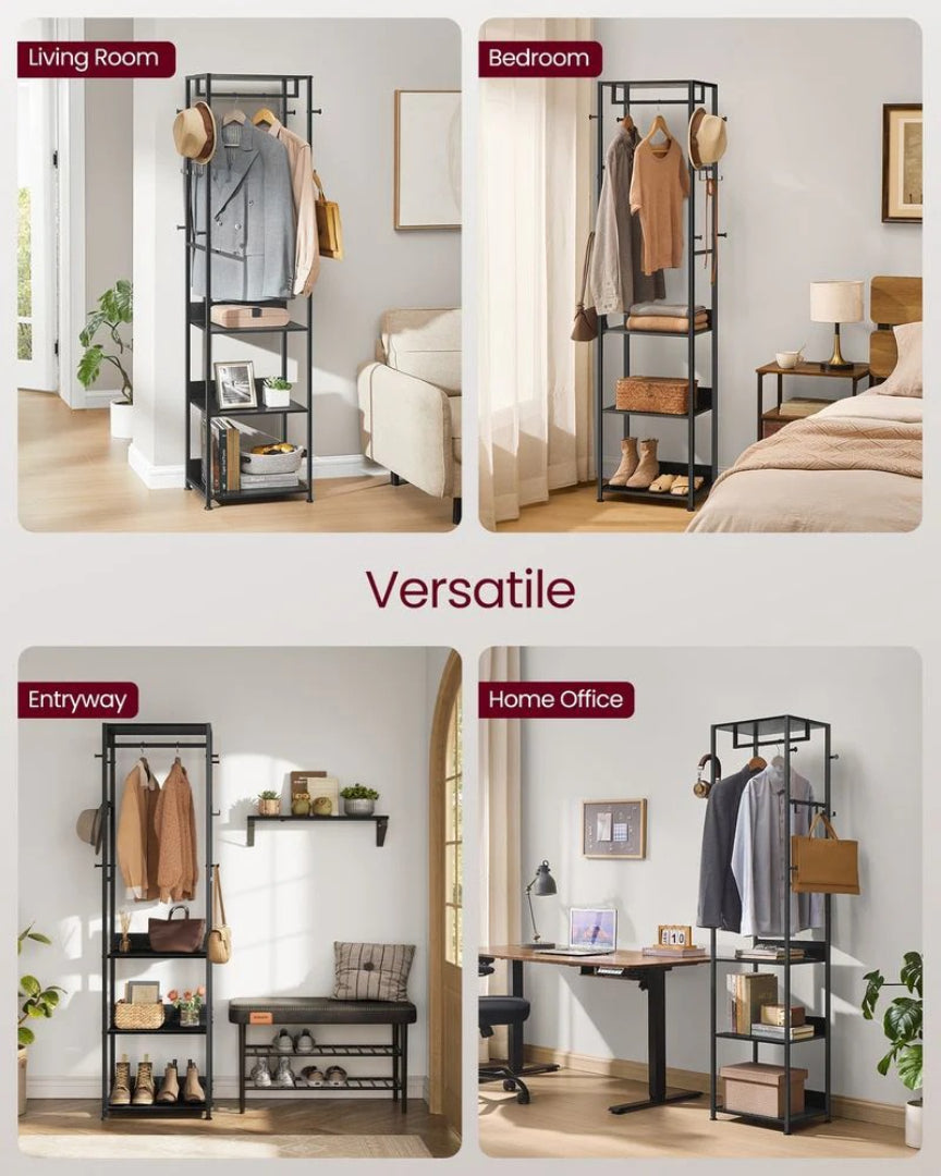 Hall Tree Coat Rack With Shelves – product view 6 | Ridgefield Furniture