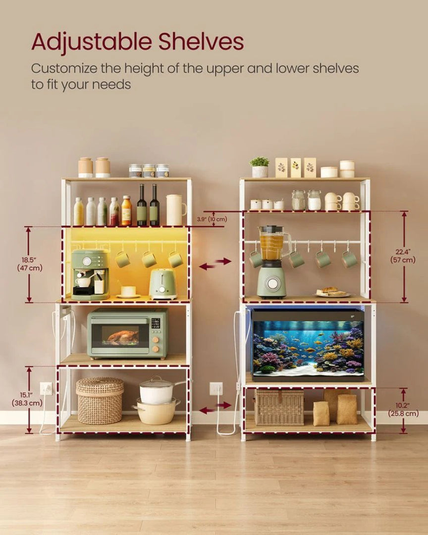 Coffee Bar Cabinet with LED Lights and Power Outlet – product view 9 | Ridgefield Furniture