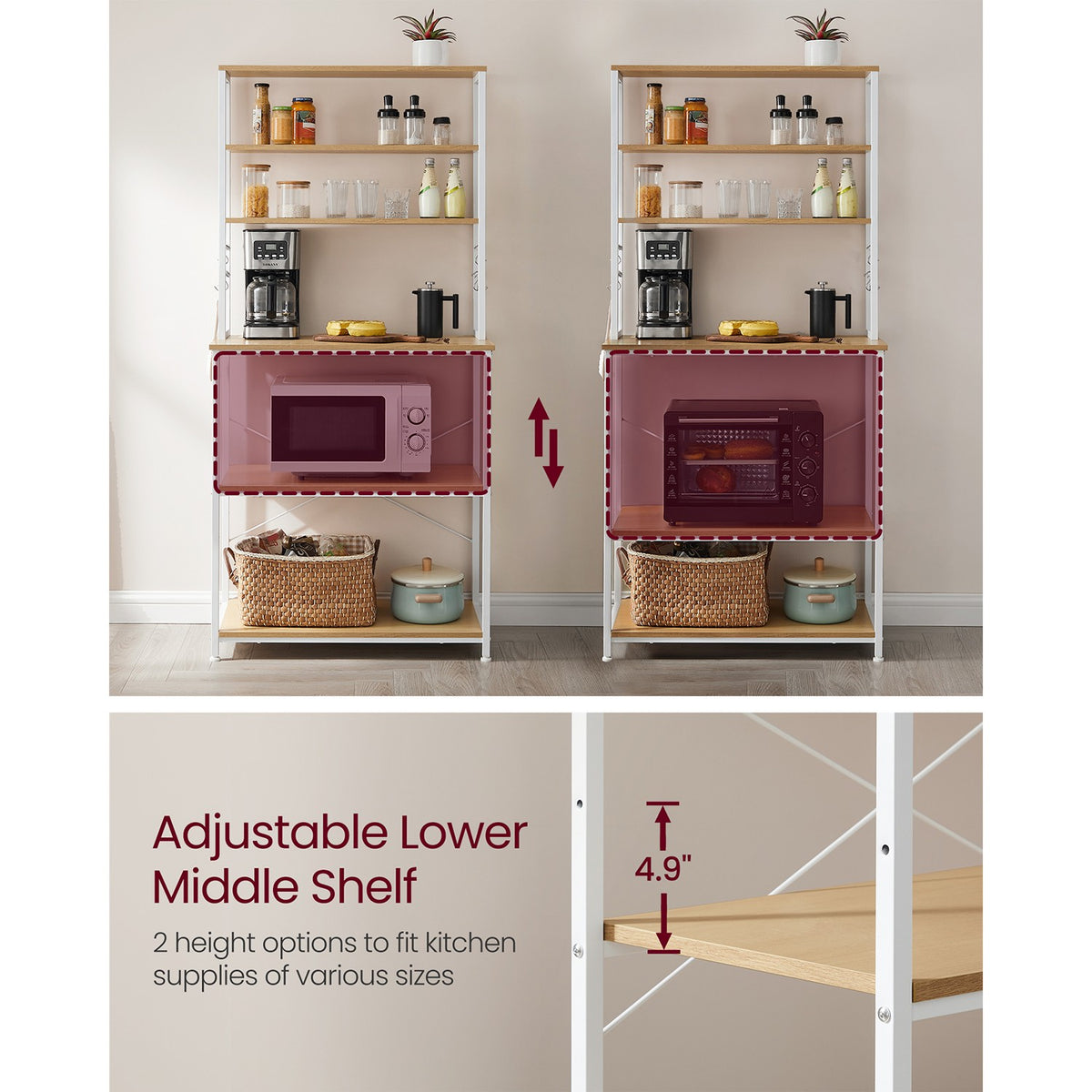 Coffee Bar With 6-Tier Shelves - product photo 14