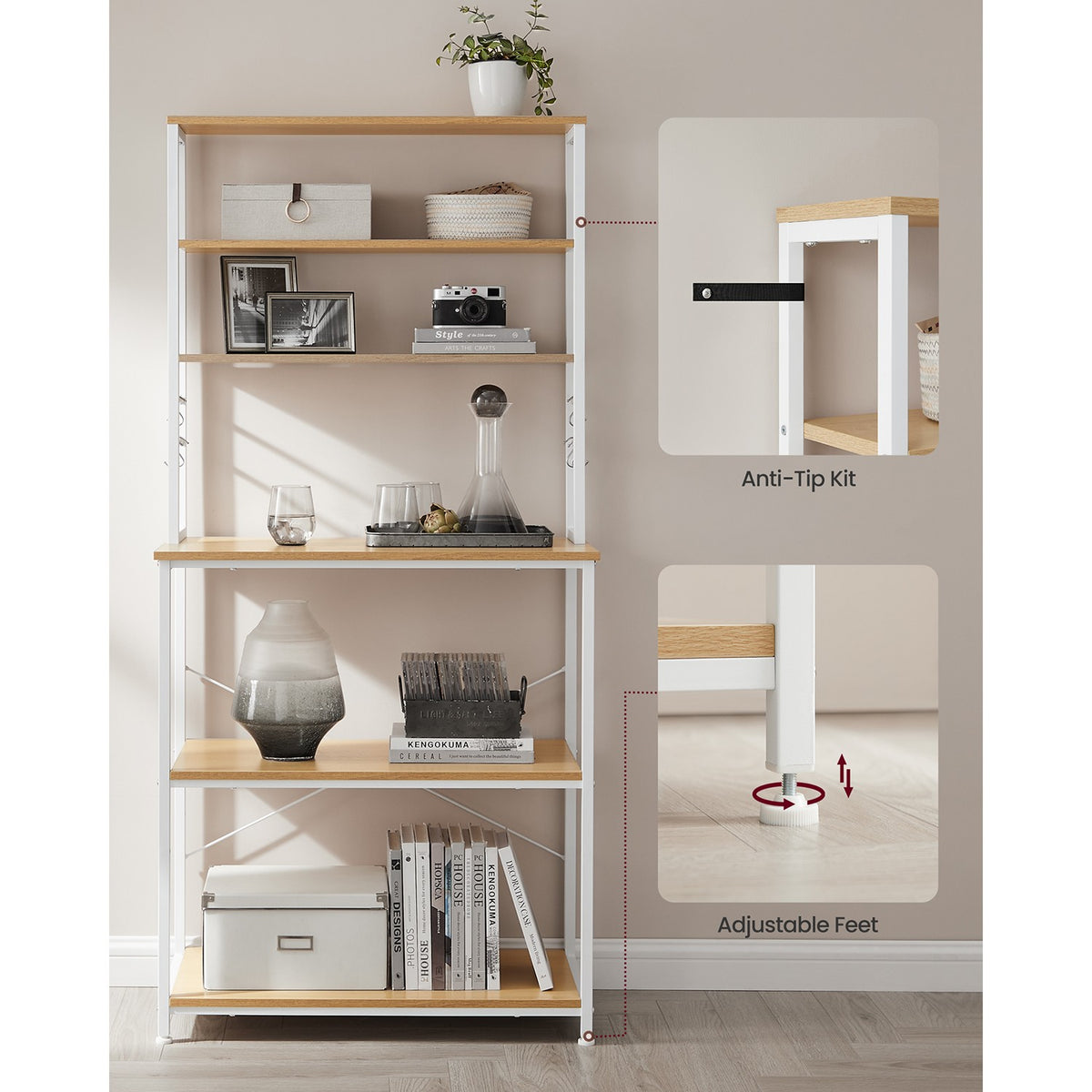 Coffee Bar With 6-Tier Shelves - product photo 16