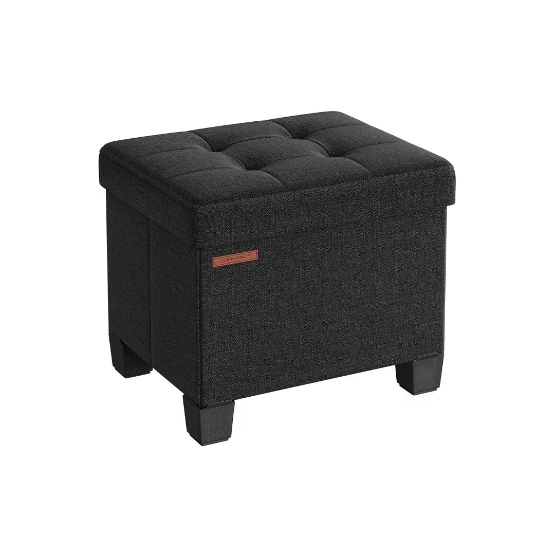 Small Storage Ottoman Foot Rest With Legs & Foldable Design – product view 1 | Ridgefield Furniture