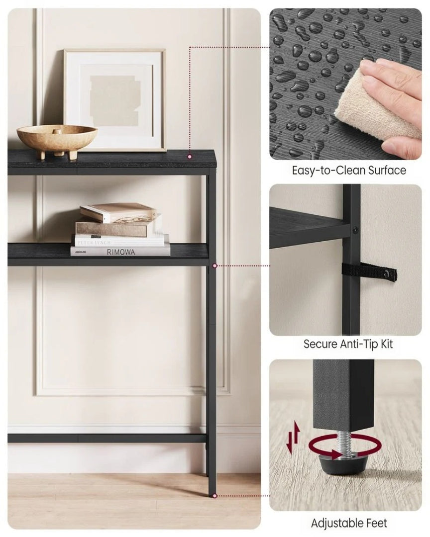 Console Table With 2 Shelves Narrow Entryway Sofa Table – product view 9 | Ridgefield Furniture