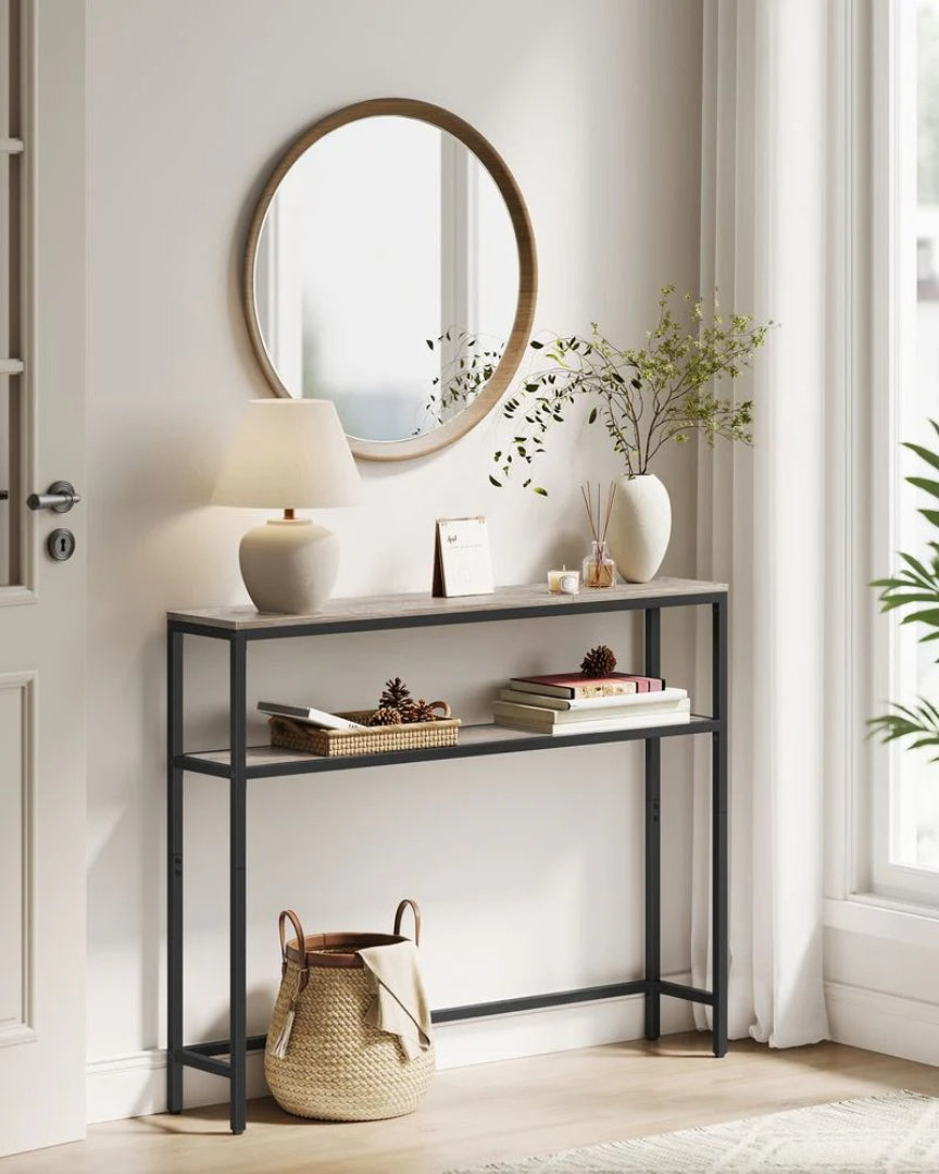 Console Table With 2 Shelves Narrow Entryway Sofa Table – product view 12 | Ridgefield Furniture