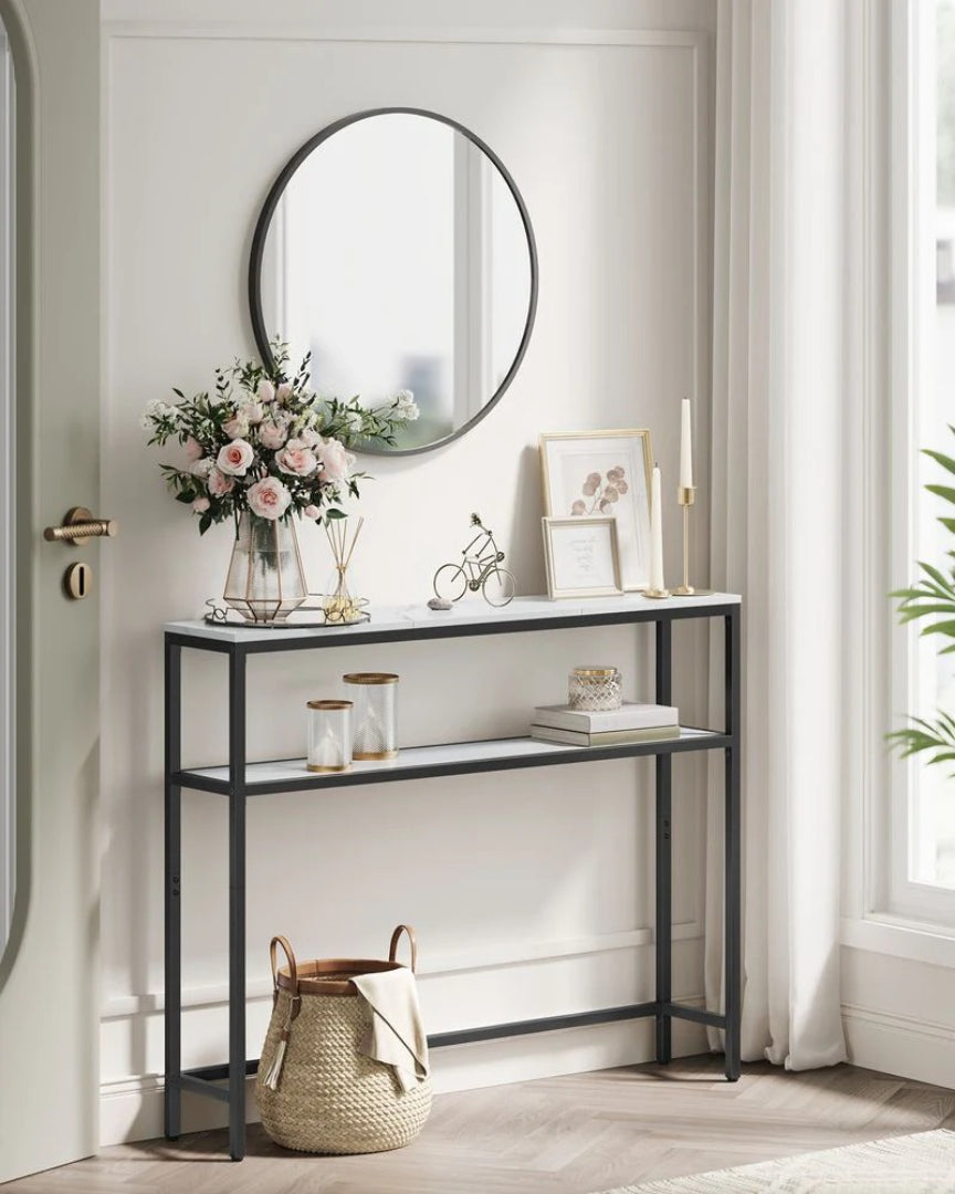 Console Table With 2 Shelves Narrow Entryway Sofa Table – product view 14 | Ridgefield Furniture