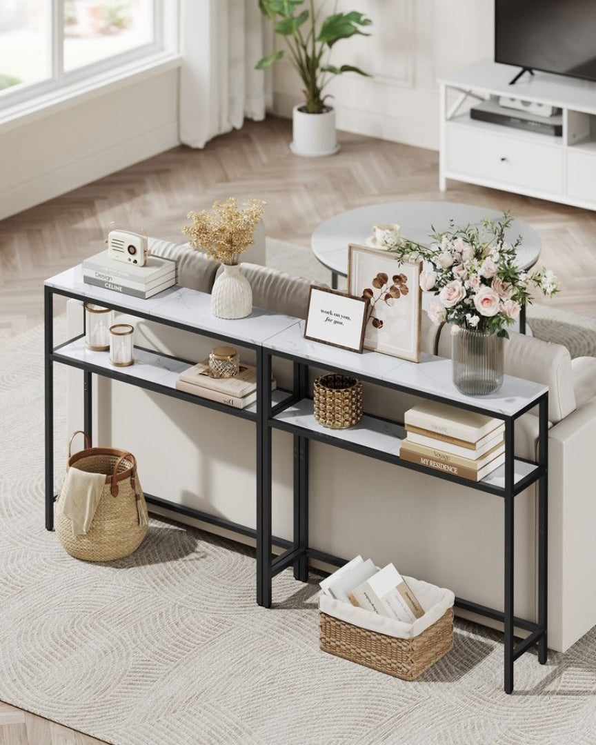 Console Table With 2 Shelves Narrow Entryway Sofa Table – product view 15 | Ridgefield Furniture