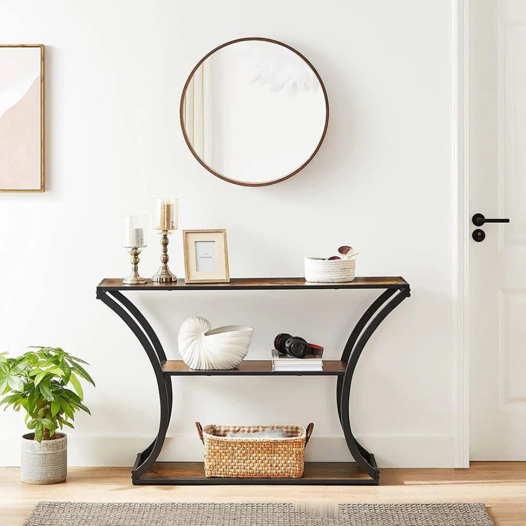 Console Table with Curved Frame and 2 Shelves – product view 3 | Ridgefield Furniture