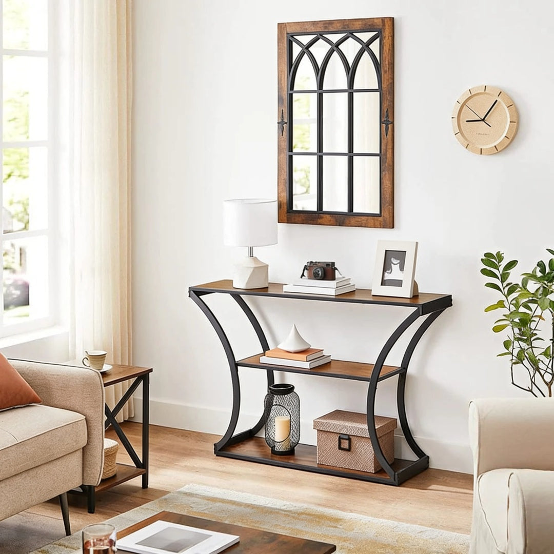 Console Table with Curved Frame and 2 Shelves – product view 4 | Ridgefield Furniture