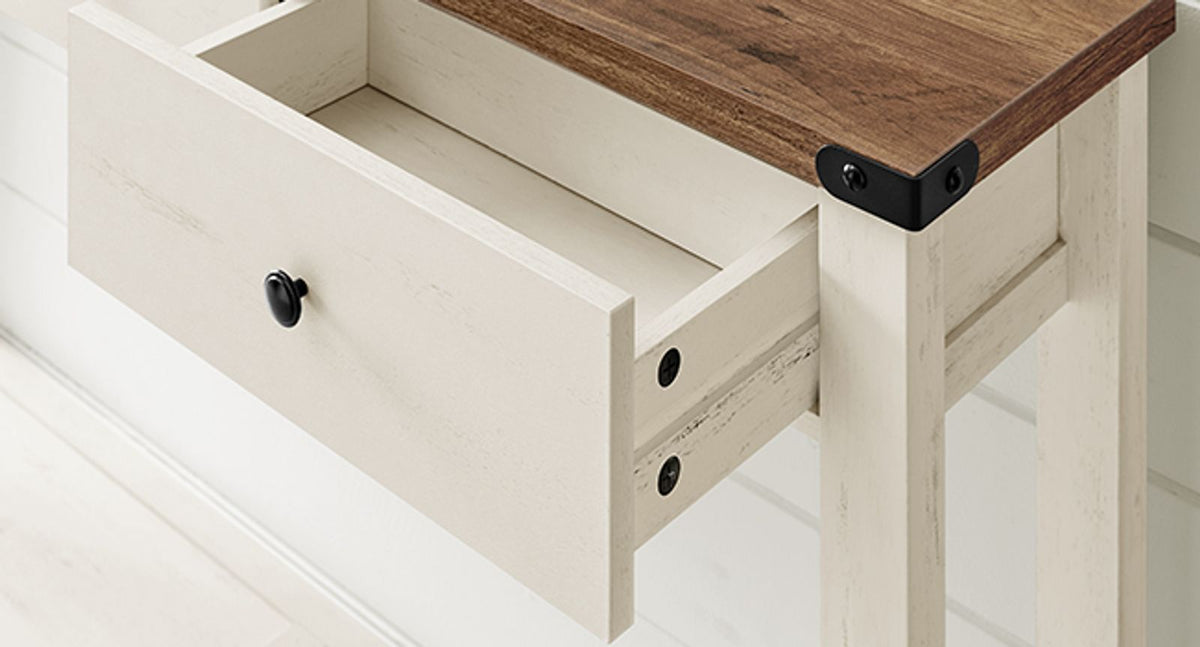 Console Table With Drawers And Open Shelf - product photo 09