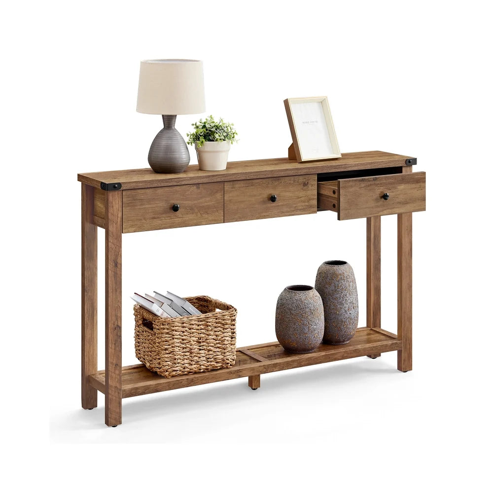 Console Table With Drawers And Open Shelf - ULNT142K41V1