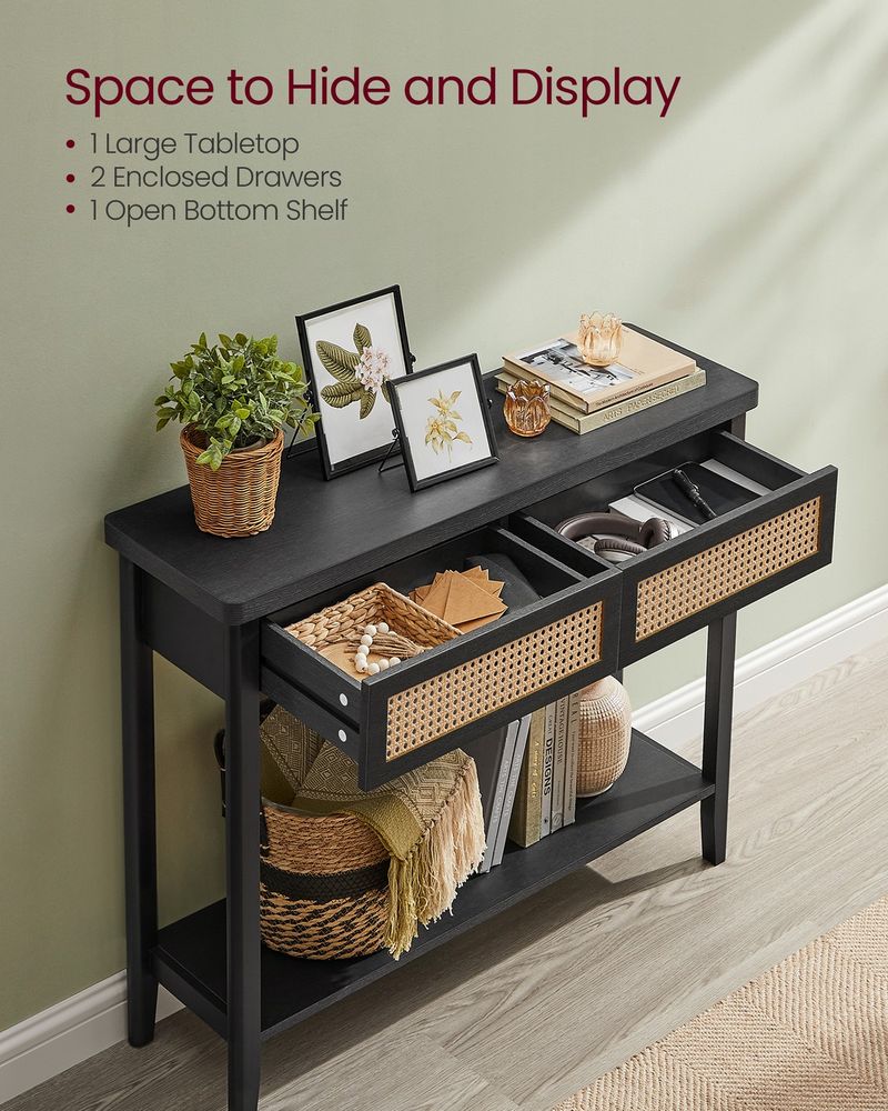 Console Table With Drawers And Shelf - product photo 15