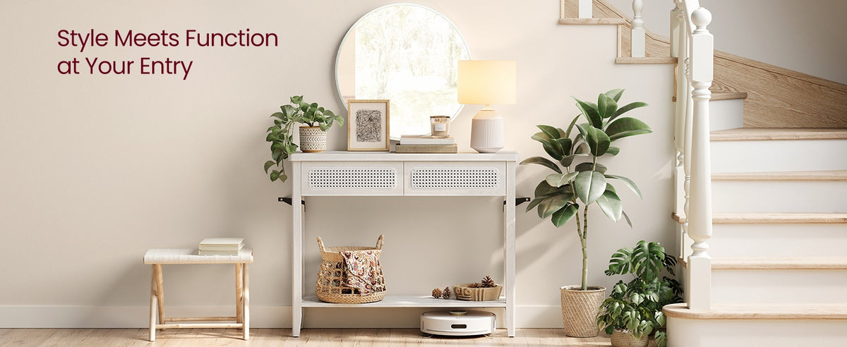 Console Table With Drawers And Shelf - product photo 23