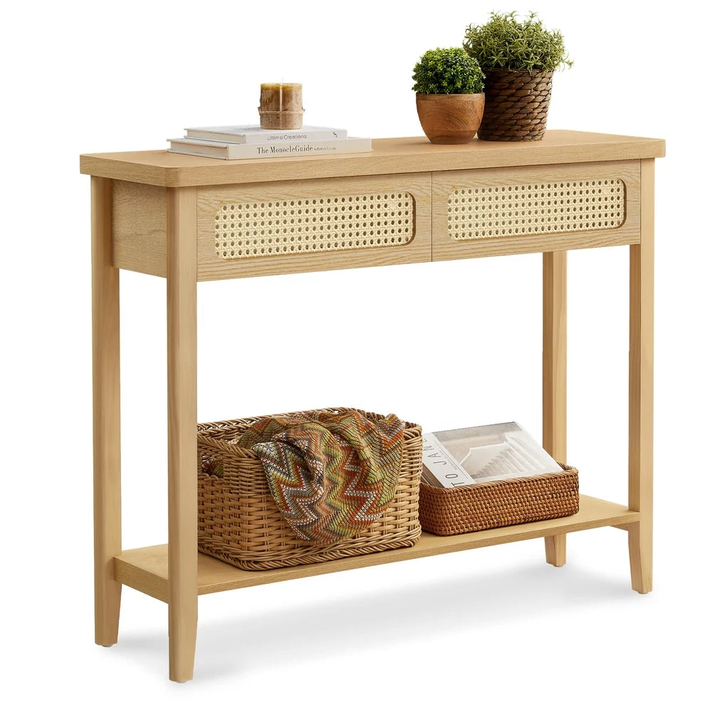 Console Table With Drawers And Shelf - ULNT016YC02